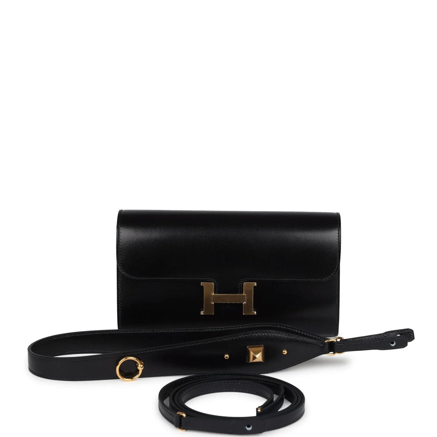Replicate Hermes Rock Constance Wallet To Go Black Box Gold Hardware(1:1 replica)