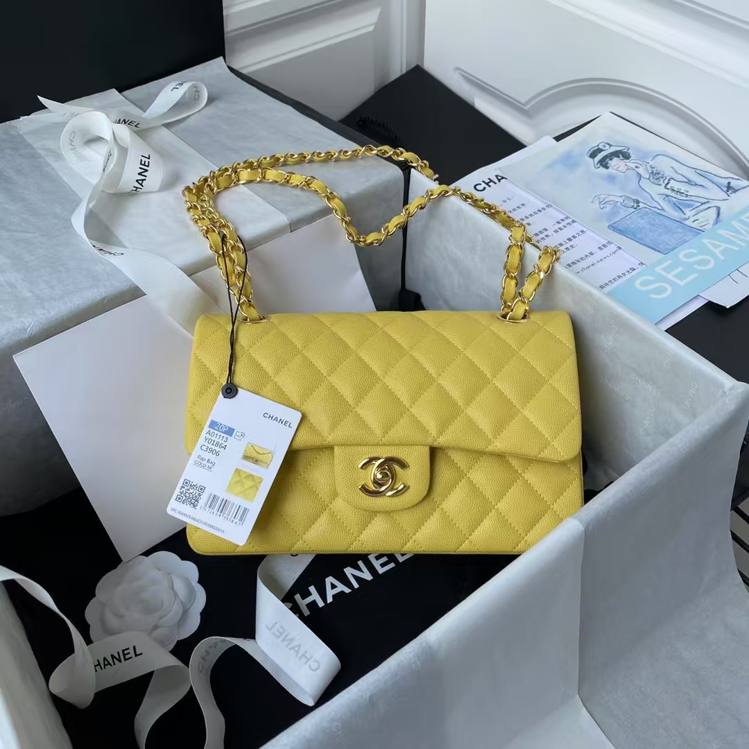 Replicate Chanel Small Classic Handbag Caviar Gold Hardware(1:1 replica)
