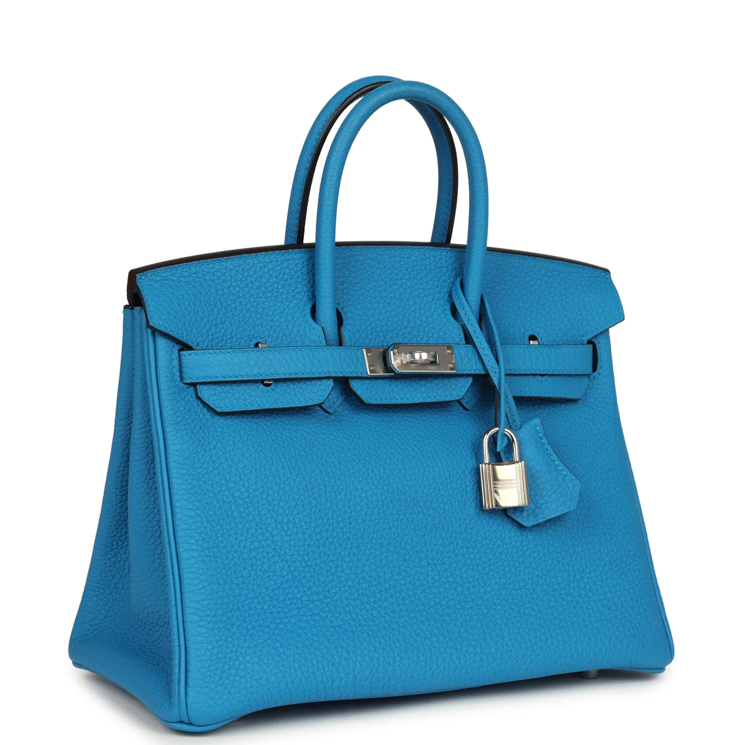 Replicate Hermes Birkin 25 Bleu Zanzibar Togo Palladium Hardware(1:1 replica)