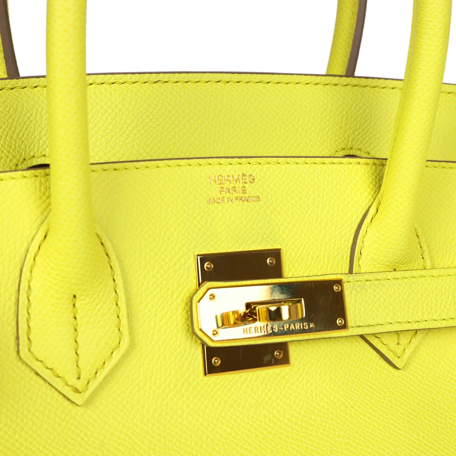 Replicate Hermes Birkin 30 Lime Epsom Gold Hardware(1:1 replica)