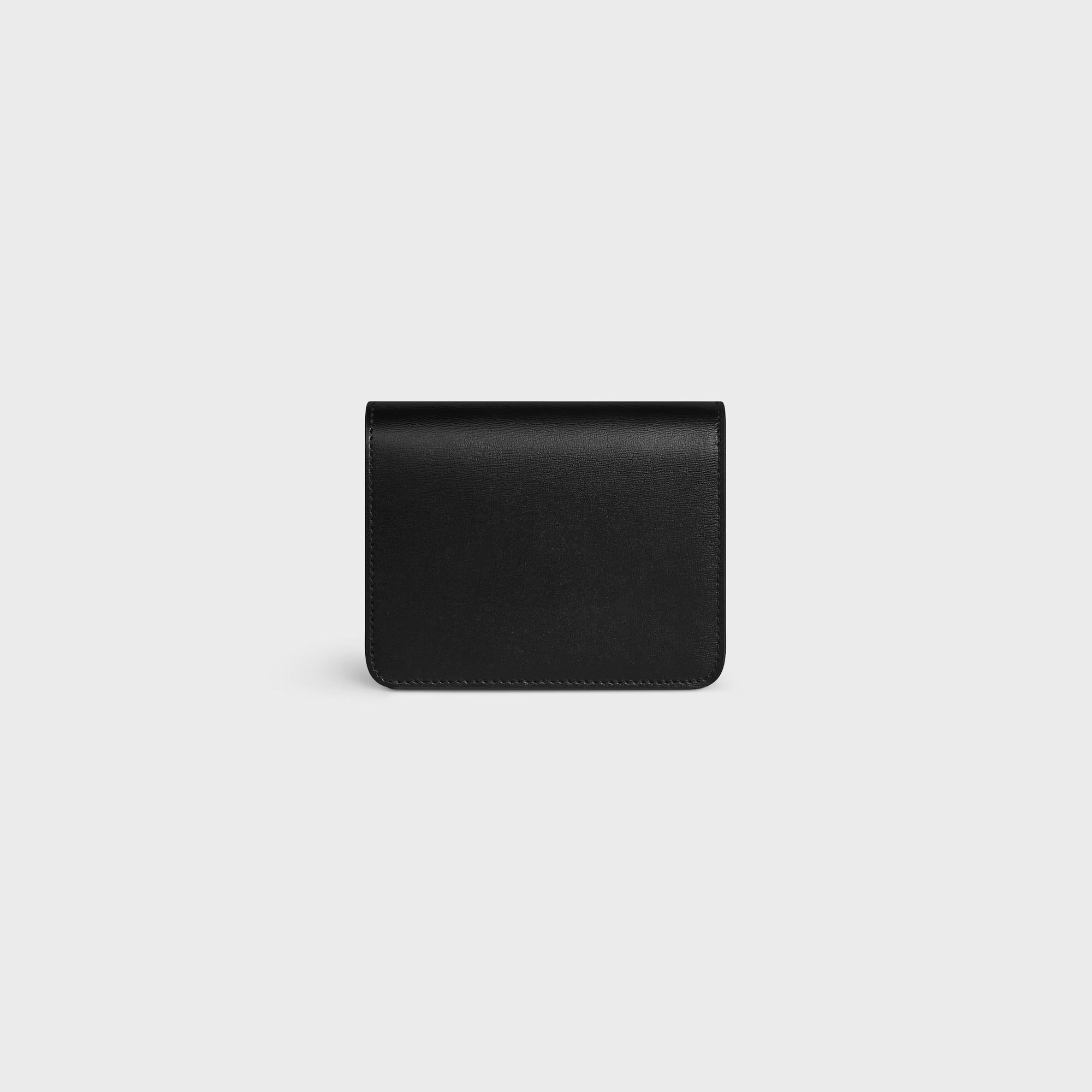 Replicate TRIOMPHE COMPACT WALLET IN SHINY CALFSKIN BLACK(1:1 replica)