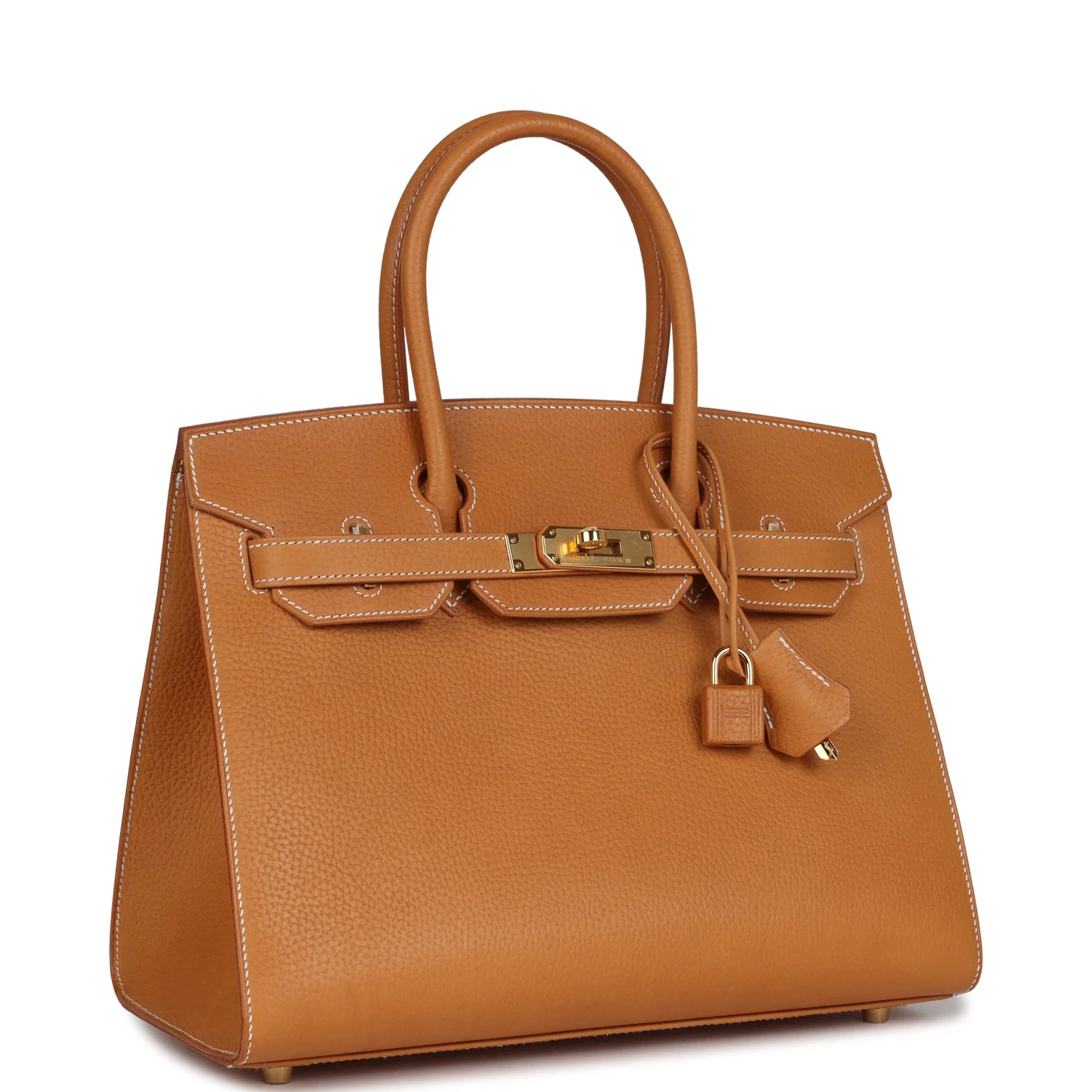 Replicate Hermes Birkin Sellier 30 Naturel Sable Vache Naturel Graine Gold Hardware(1:1 replica)