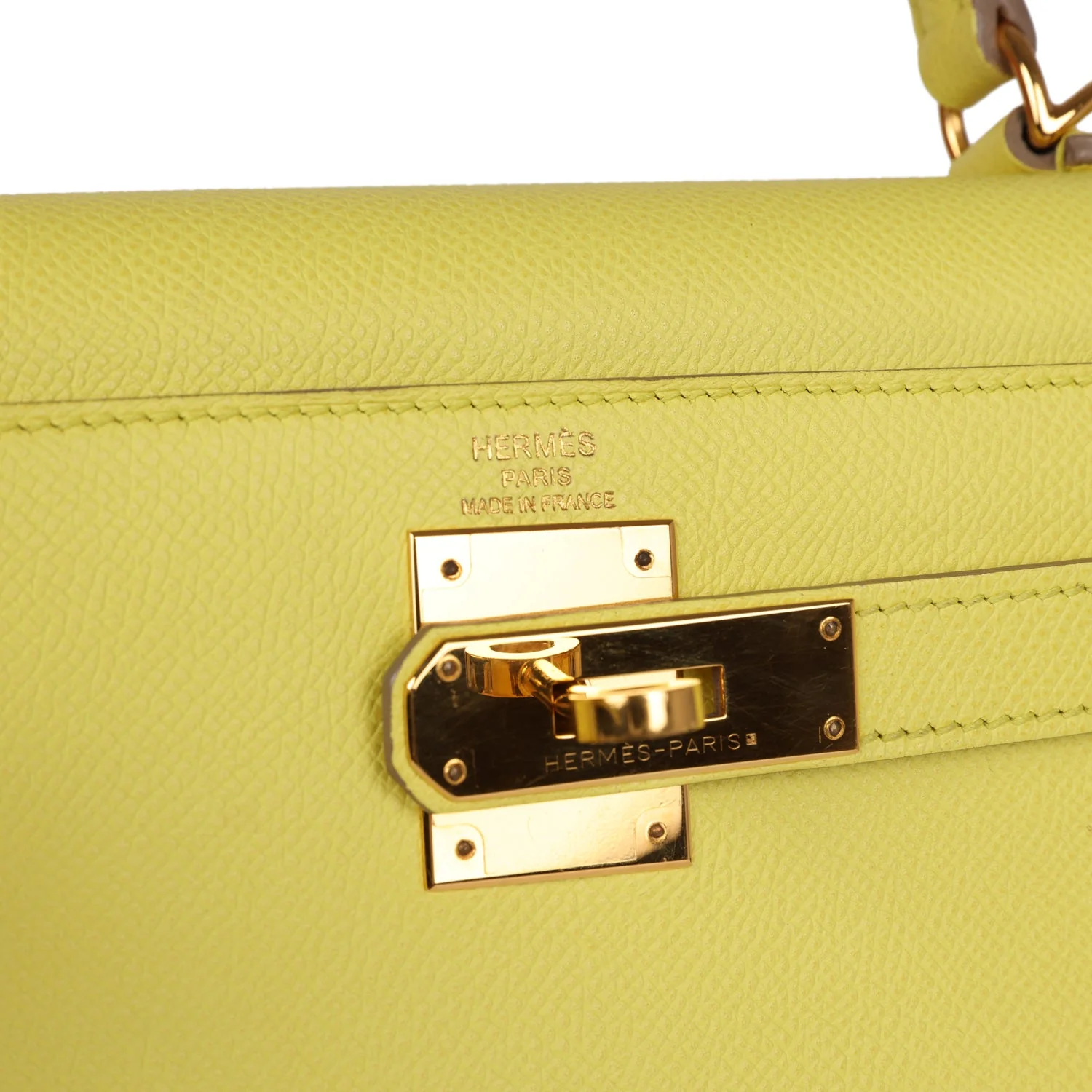 Replicate Hermes Kelly Sellier 28 Soufre Epsom Gold Hardware(1:1 replica)