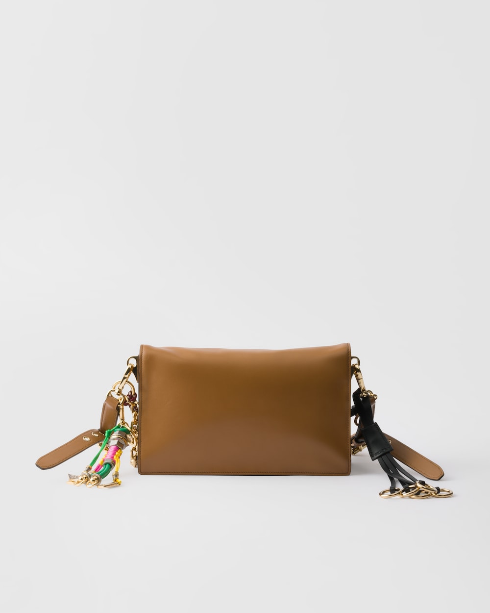 Replicate Prada Soft Sound Small Leather Shoulder Bag With Charms(1:1 replica)
