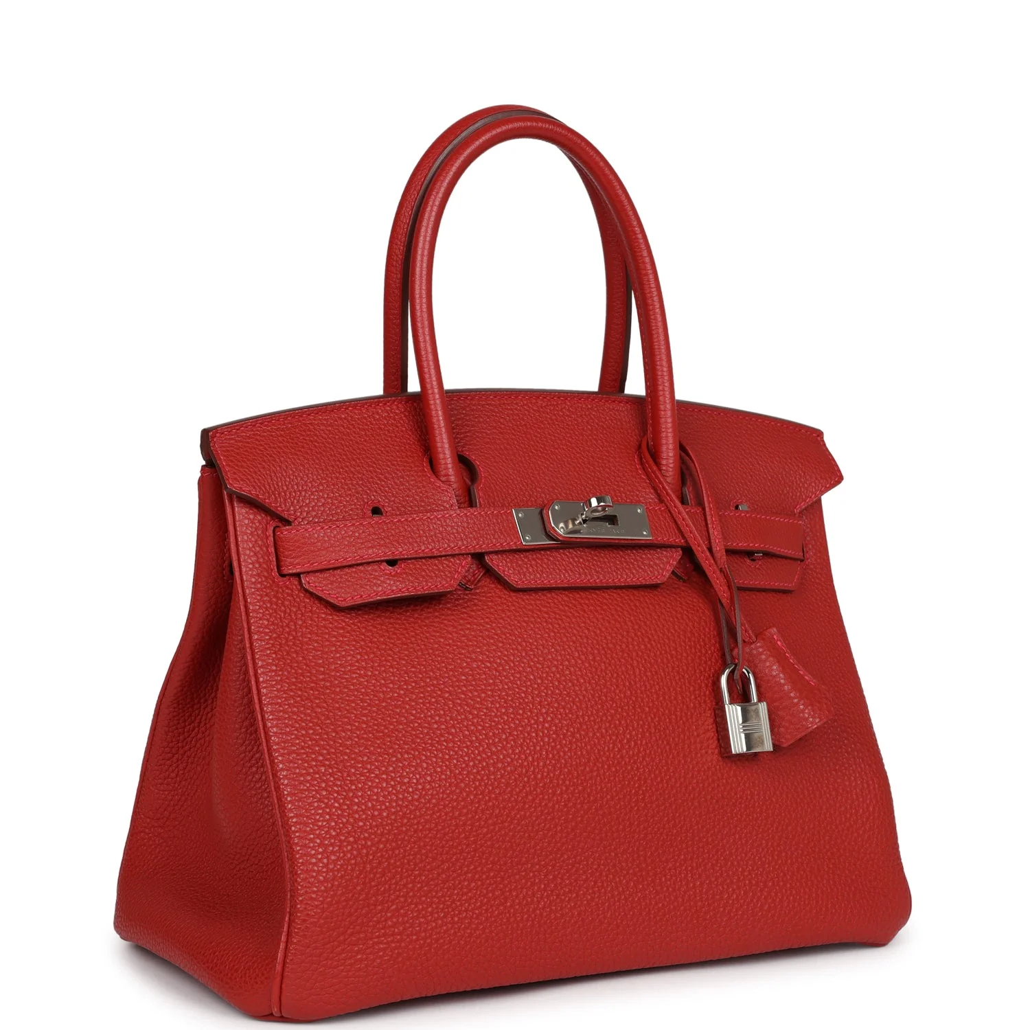 Replicate Hermes Birkin 30 Vermillon Togo Palladium Hardware(1:1 replica)