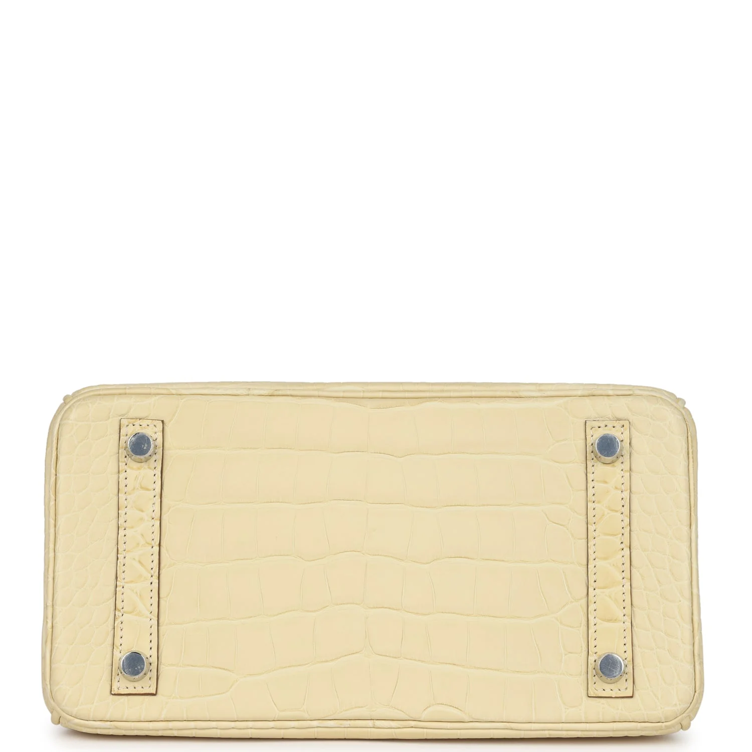 Replicate Hermes Birkin 25 Vanille Matte Alligator Palladium Hardware(1:1 replica)