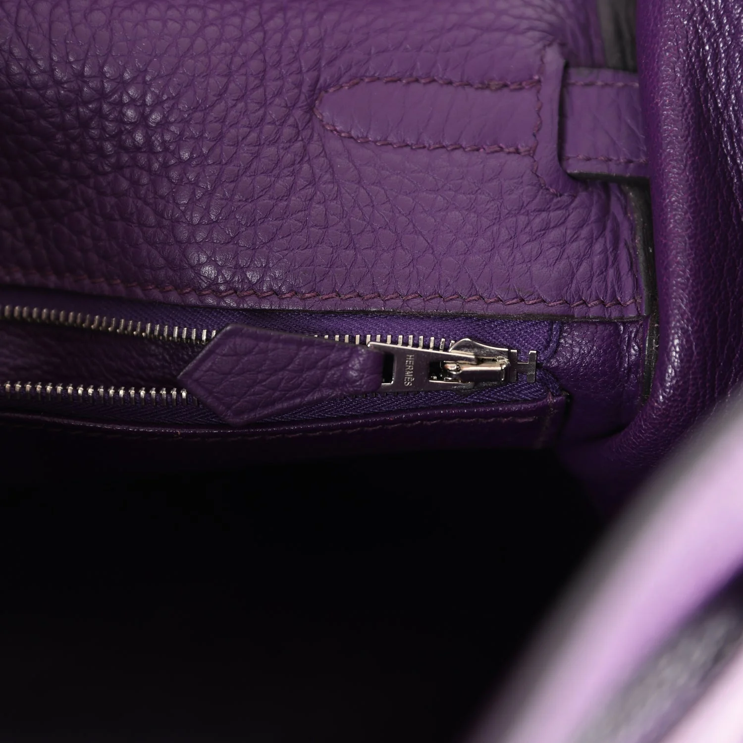 Replicate Hermes Kelly Retourne 35 Ultraviolet Clemence Palladium Hardware(1:1 replica)