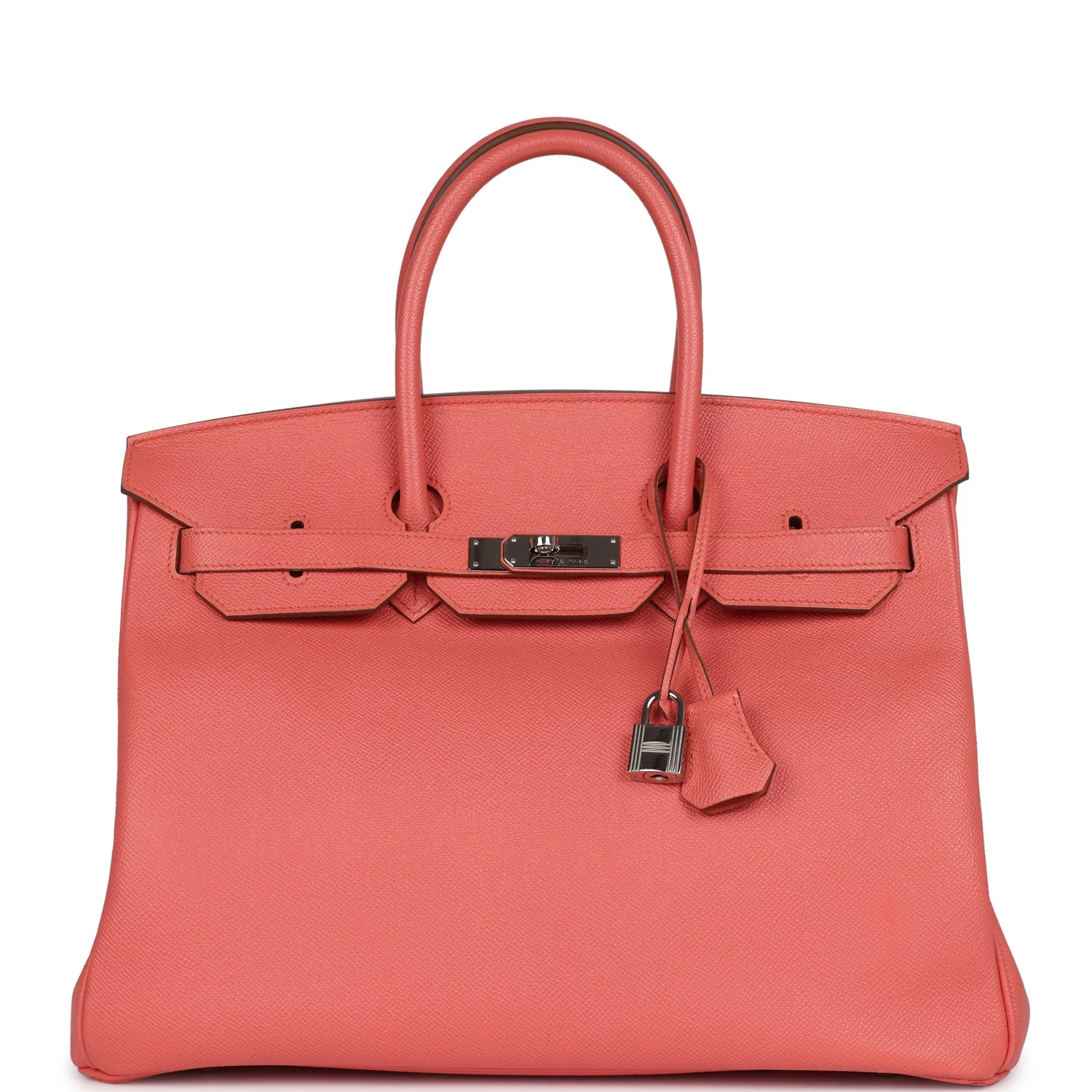 Replicate Hermes Birkin 35 Flamingo Epsom Palladium Hardware(1:1 replica)