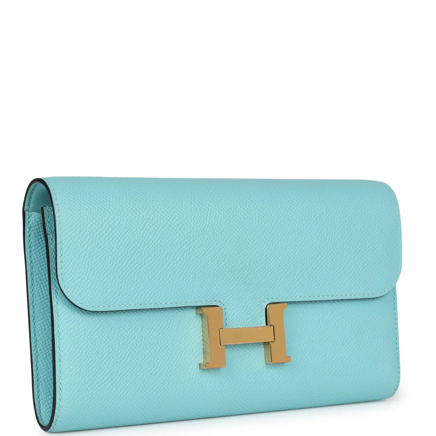 Replicate Hermes Constance Wallet To Go Bleu Atoll Epsom Gold Hardware(1:1 replica)
