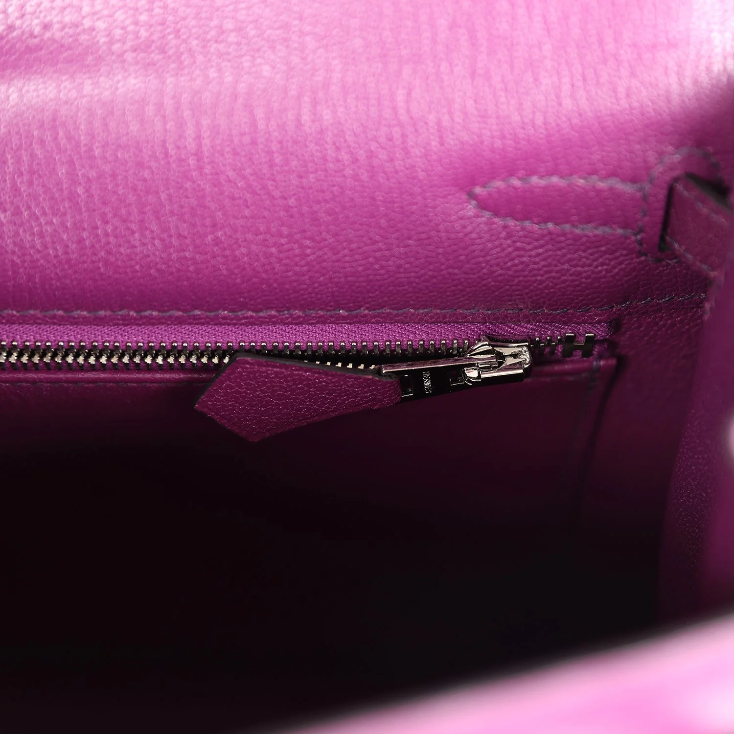 Replicate Hermes Kelly Sellier 25 Anemone Chevre Mysore Palladium Hardware(1:1 replica)