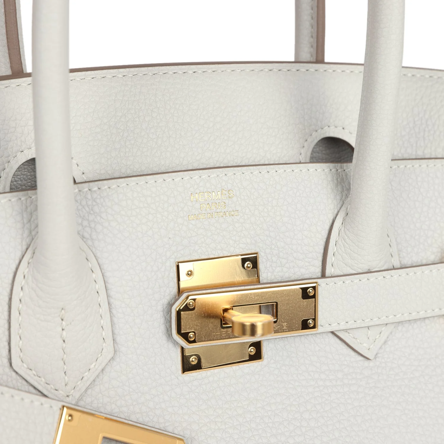 Replicate Hermes Birkin 30 Gris Perle Togo Gold Hardware(1:1 replica)