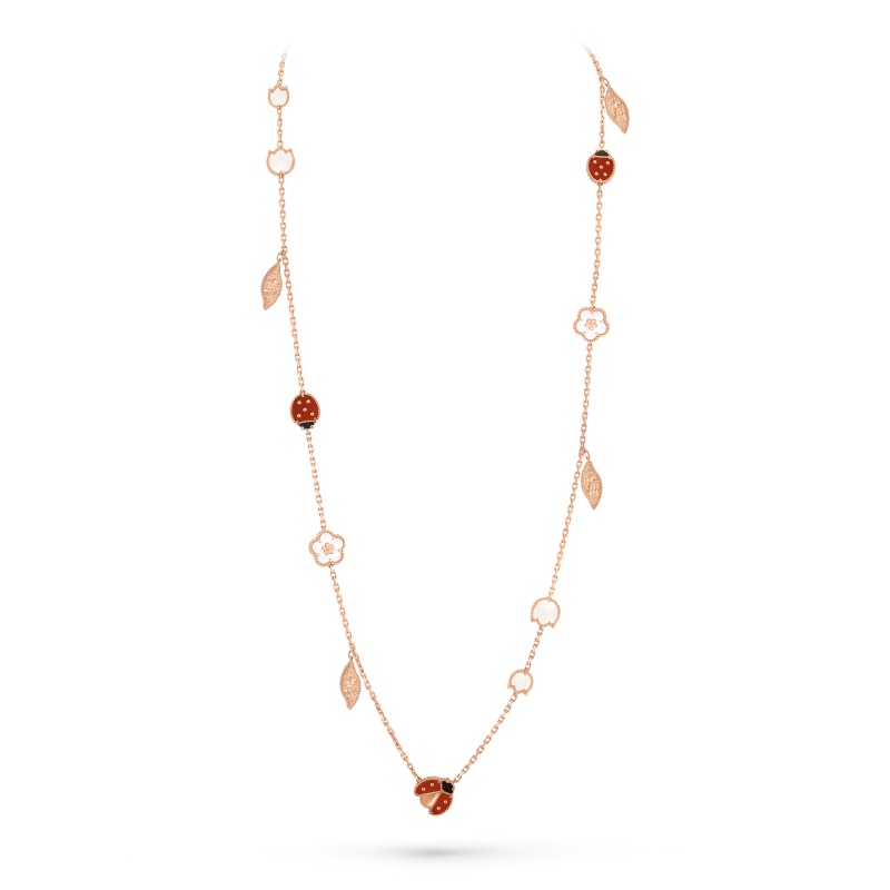 Replicate Lucky Spring long necklace, 15 motifs(1:1 replica)