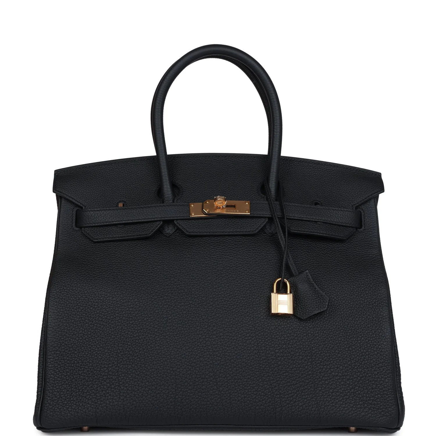Replicate Hermes Birkin 35 Black Togo Rose Gold Hardware(1:1 replica)