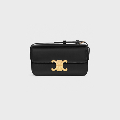 Replicate SHOULDER BAG CLAUDE IN SHINY CALFSKIN BLACK(1:1 replica)