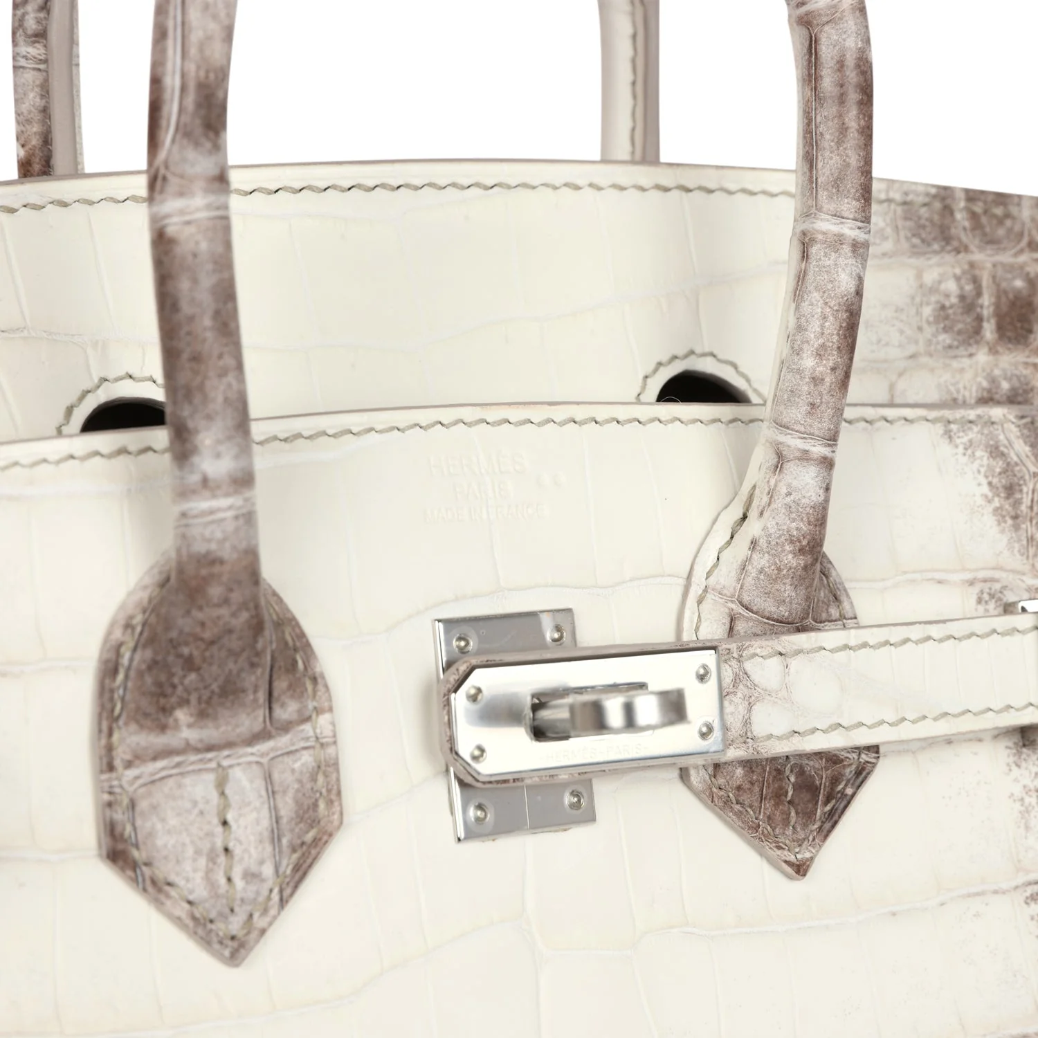 Replicate Hermes Birkin 25 Himalaya Niloticus Crocodile Palladium Hardware(1:1 replica)