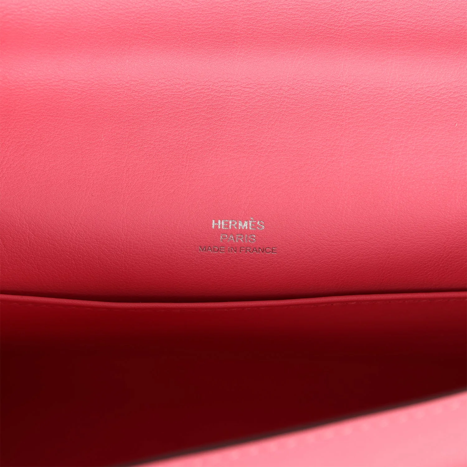 Replicate Hermes Kelly Pochette Rose Azalee Swift Palladium Hardware(1:1 replica)