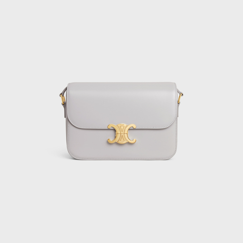 Replicate CLASSIQUE TRIOMPHE BAG IN SHINY CALFSKIN CLOUDY GREY(1:1 replica)