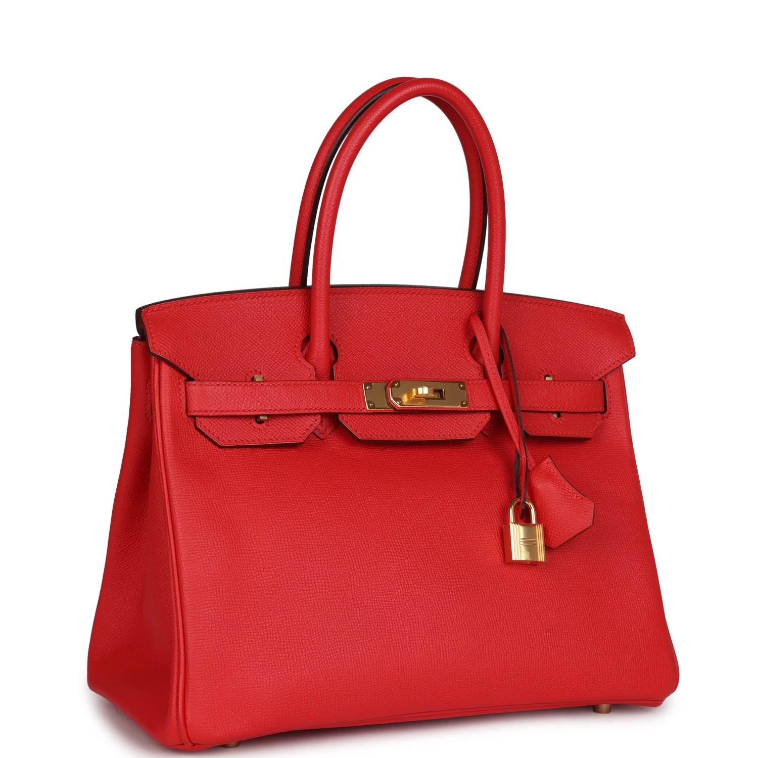 Replicate Hermes Birkin 30 Rouge Tomate Epsom Gold Hardware(1:1 replica)