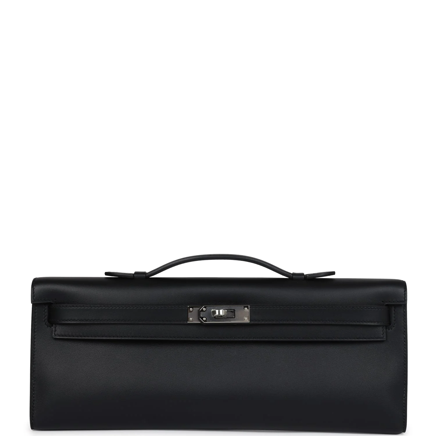 Replicate Hermes Kelly Cut Black Swift Palladium Hardware(1:1 replica)