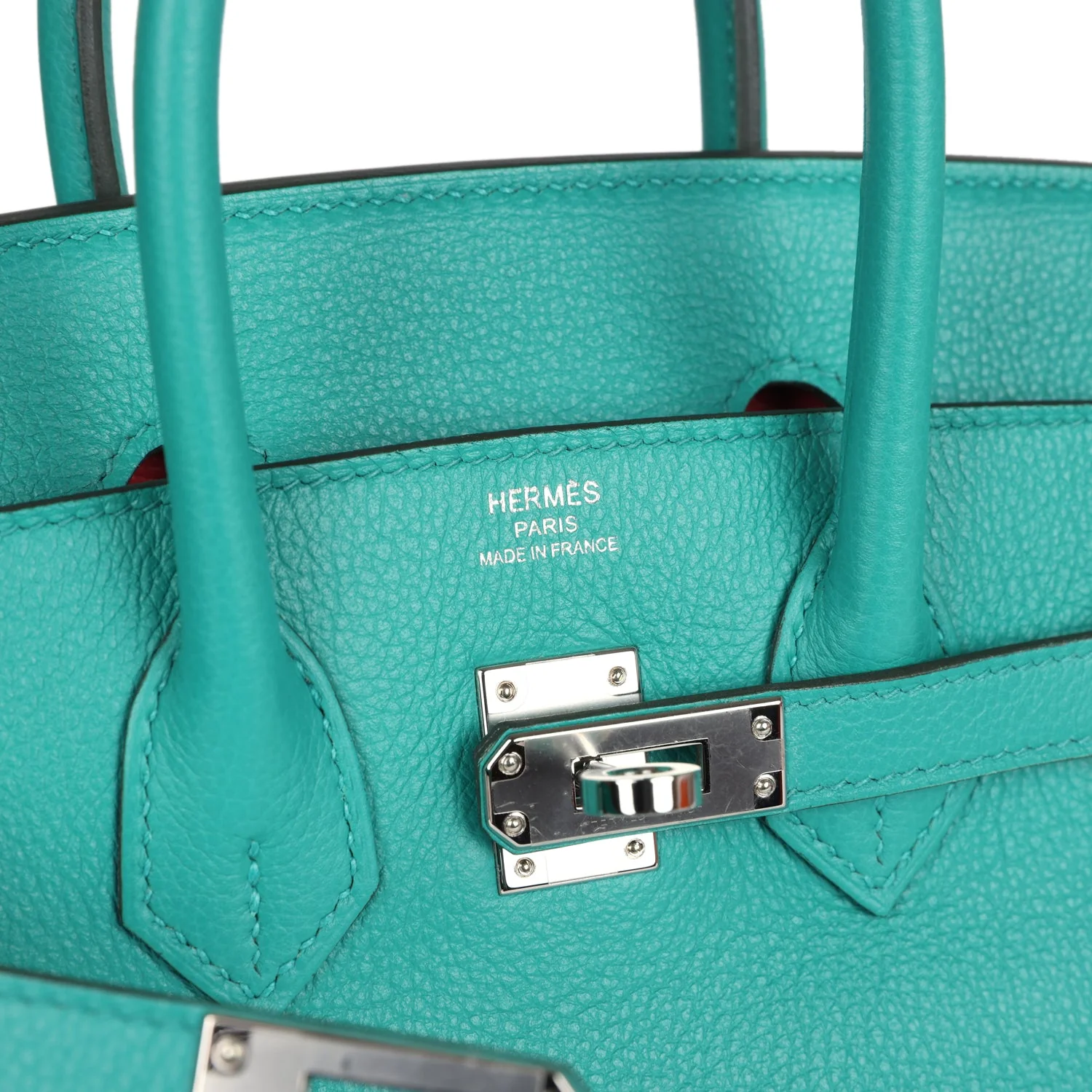 Replicate Hermes Birkin 25 Vert Verone Verso Novillo Palladium Hardware(1:1 replica)
