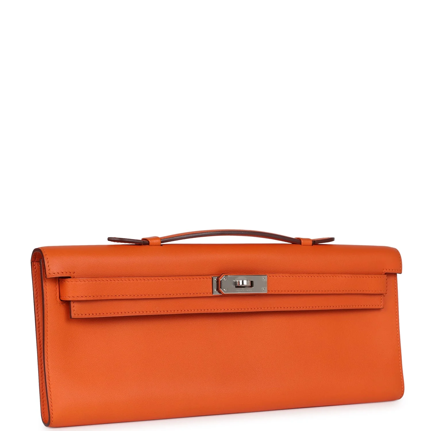 Replicate Hermes Kelly Cut Orange Swift Palladium Hardware(1:1 replica)