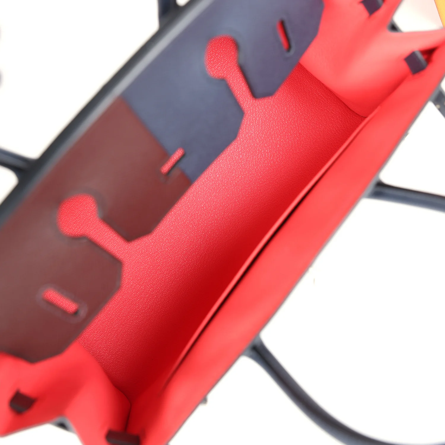 Replicate Hermes Casaque Birkin Sellier 30 Rouge Sellier and Bleu Indigo Epsom Palladium Hardware(1:1 replica)