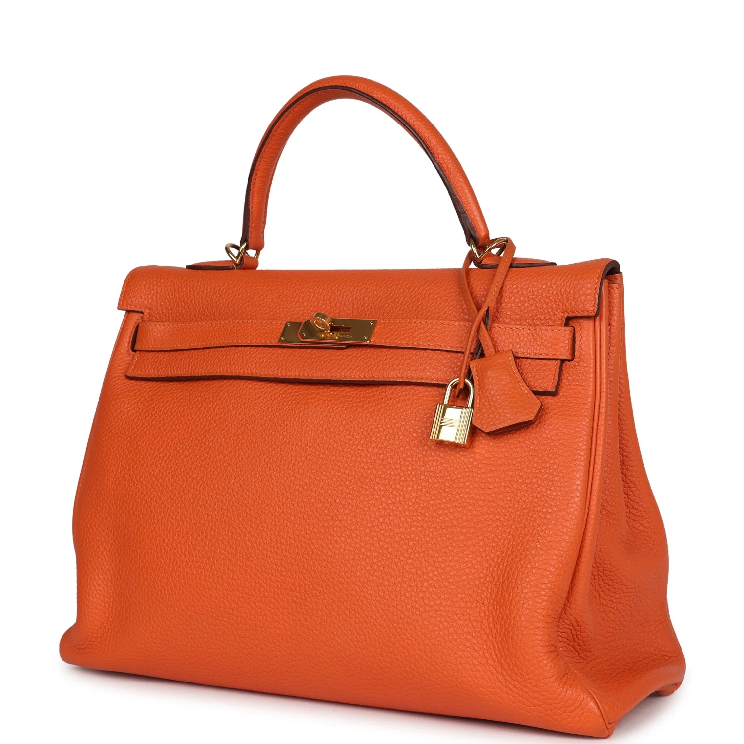 Replicate Hermes Kelly Retourne 35 Orange Togo Gold Hardware(1:1 replica)