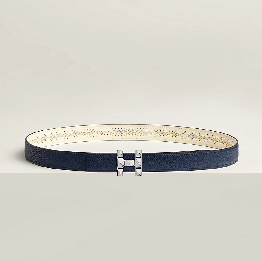 Replicate H Infini belt buckle   Bandana leather strap 24 mm(1:1 replica)