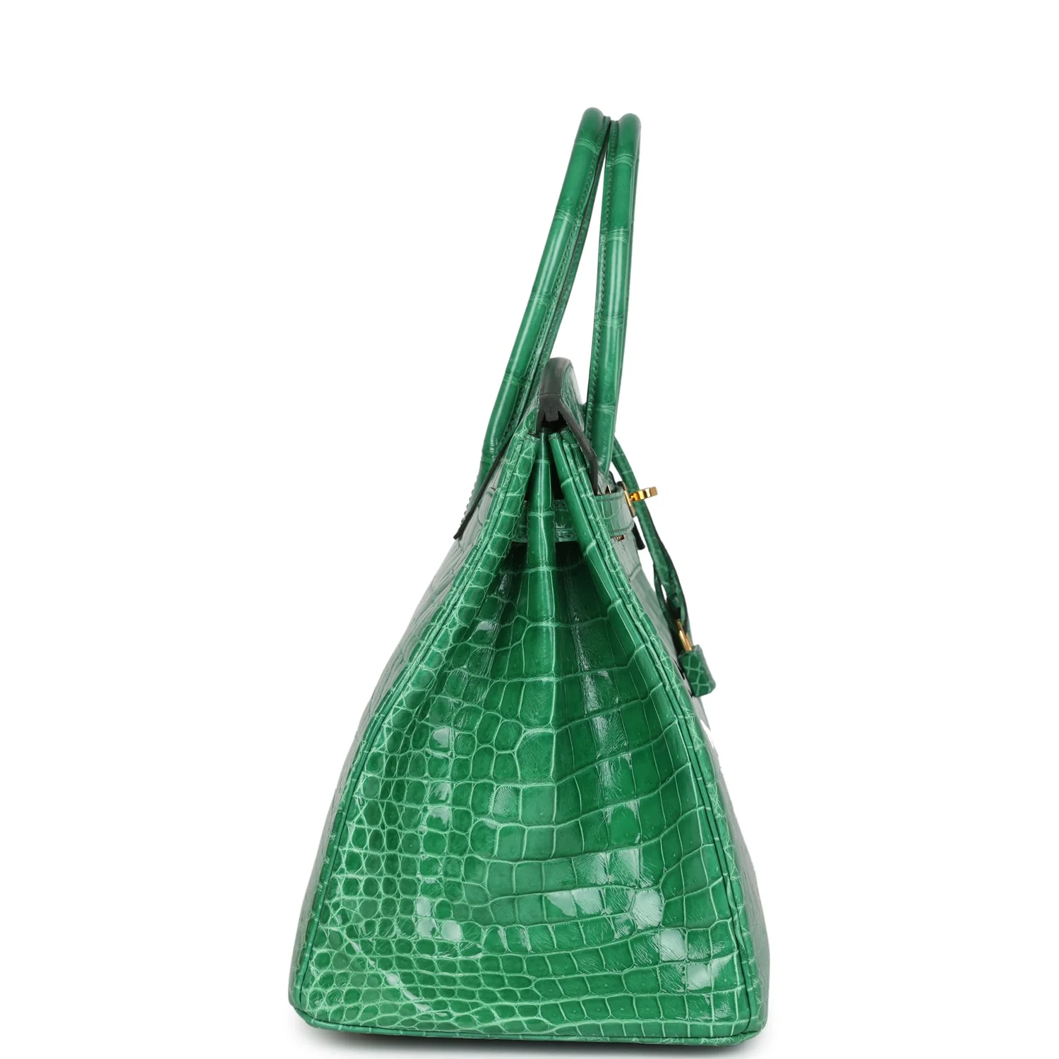 Replicate Hermes Birkin 35 Cactus Shiny Porosus Crocodile Gold Hardware(1:1 replica)