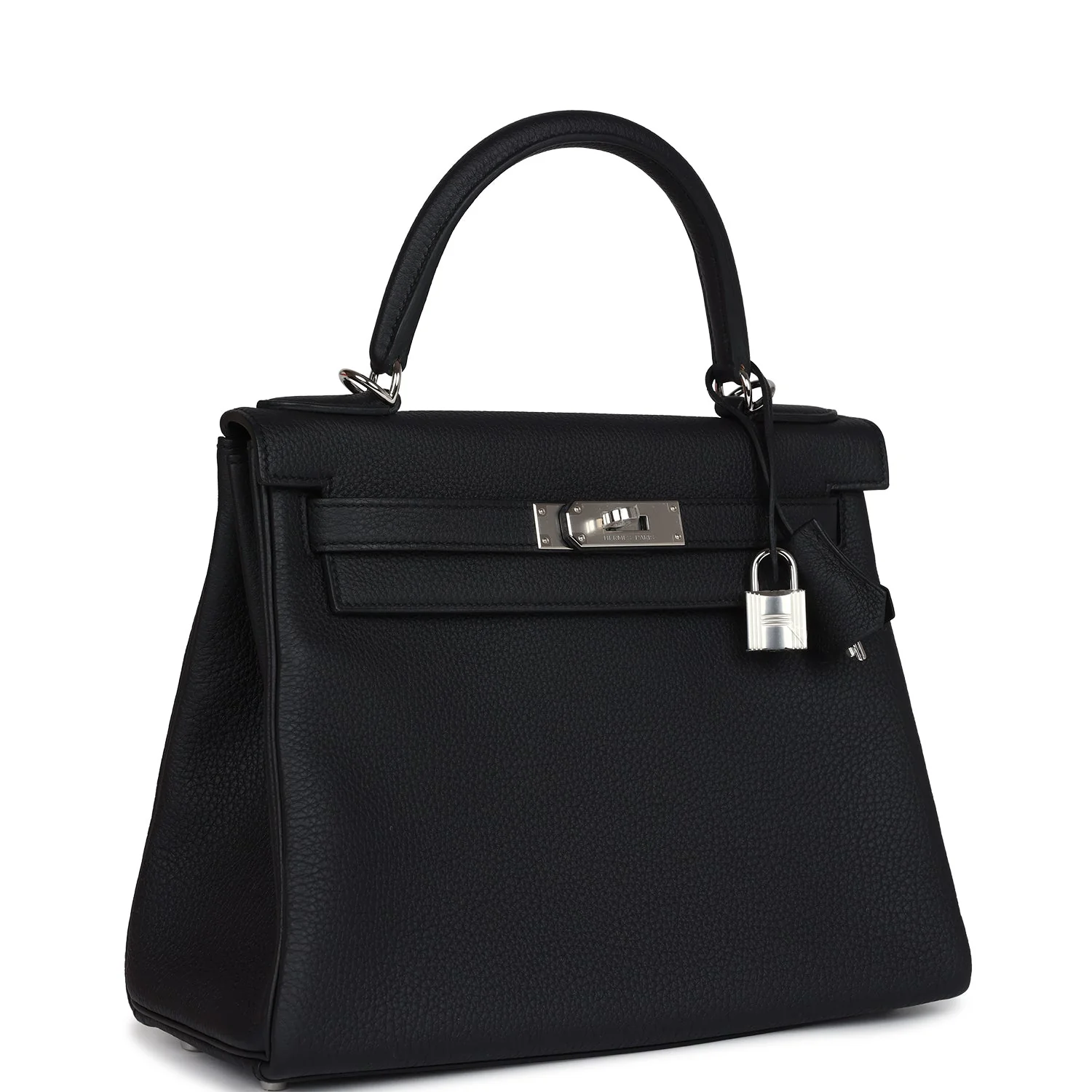 Replicate Hermes Kelly Retourne 28 Black Togo Palladium Hardware(1:1 replica)