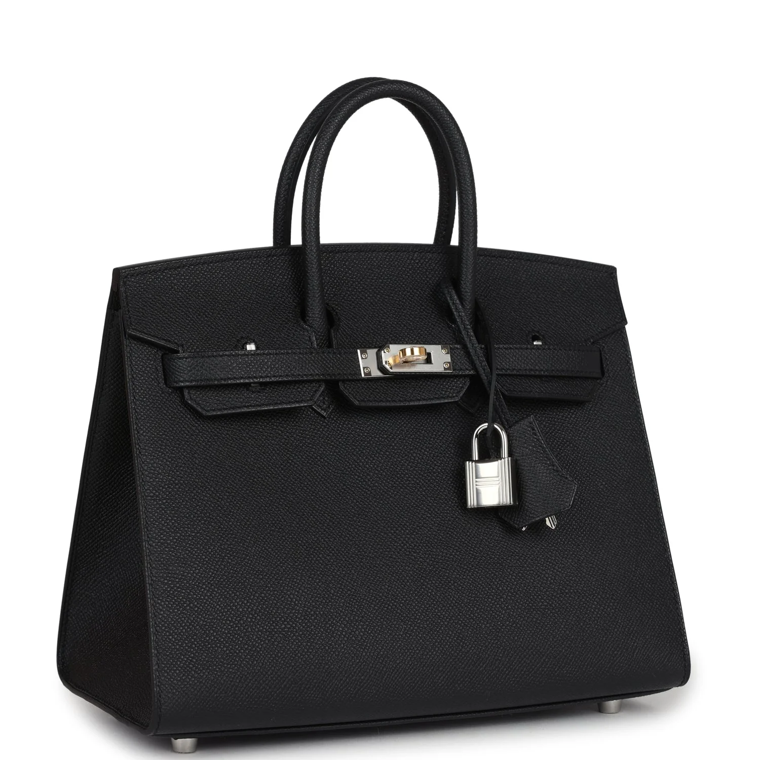 Replicate Hermes Birkin Sellier 25 Black Epsom Electrum Hardware(1:1 replica)
