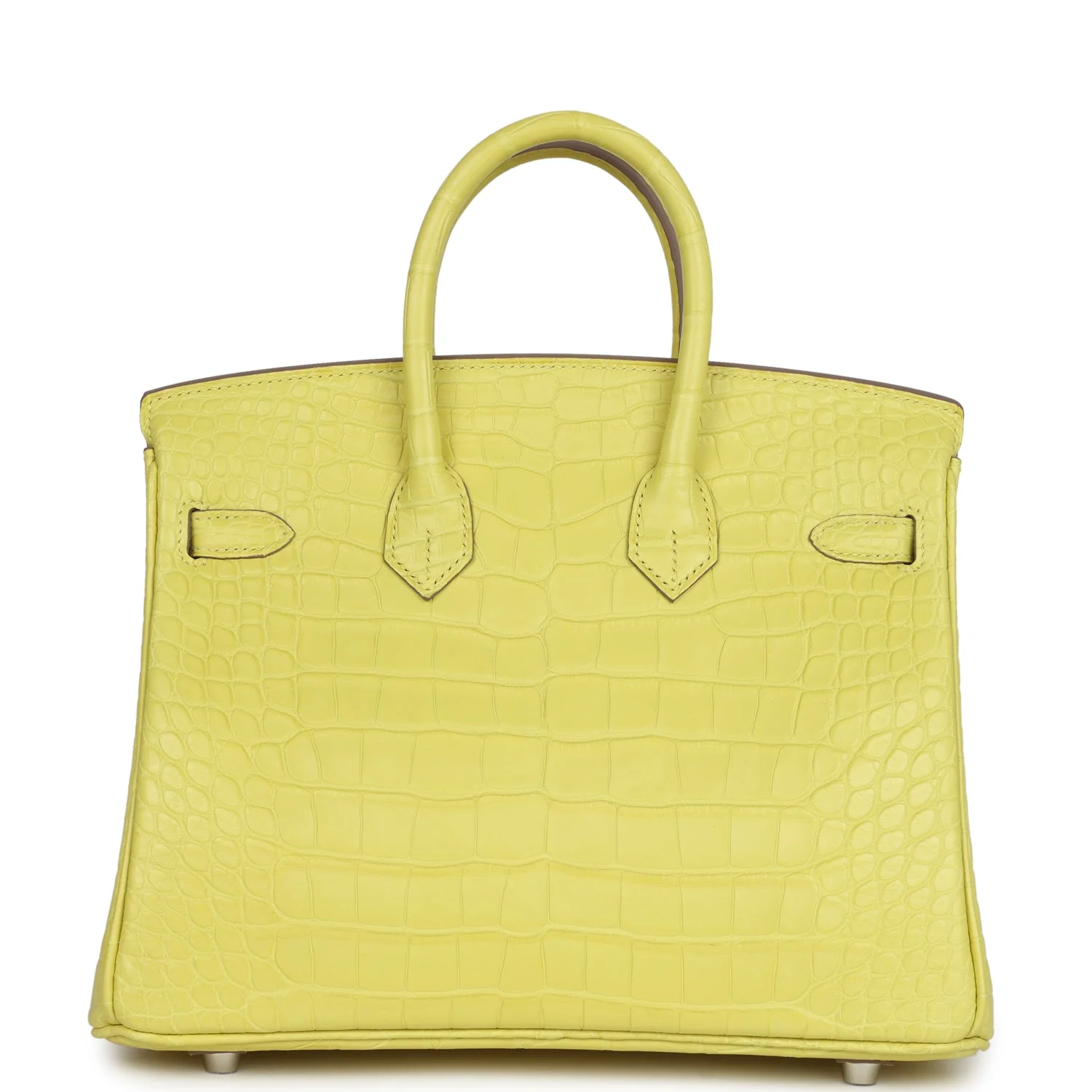 Replicate Hermes Birkin 25 Lime Matte Alligator Palladium Hardware(1:1 replica)