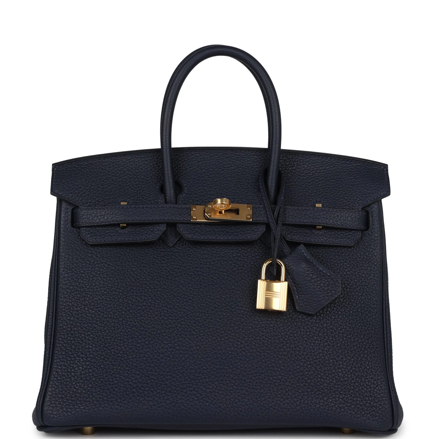 Replicate Hermes Birkin 25 Bleu Nuit Togo Gold Hardware(1:1 replica)