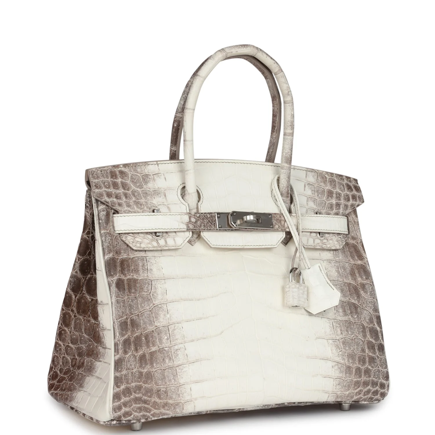 Replicate Hermes Birkin 30 Himalaya Niloticus Crocodile Palladium Hardware(1:1 replica)