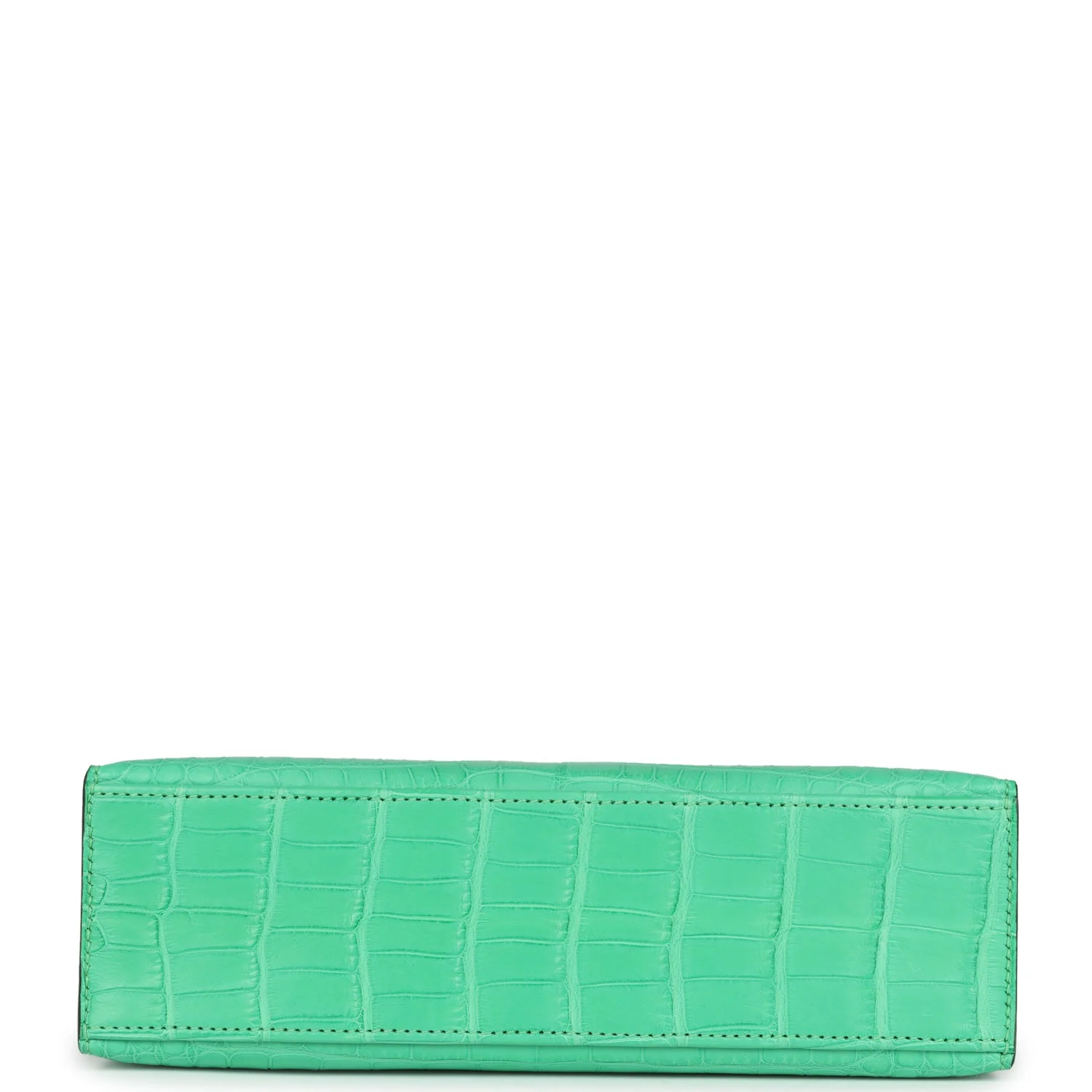 Replicate Hermes Kelly Pochette Vert Comics Matte Alligator Gold Hardware(1:1 replica)