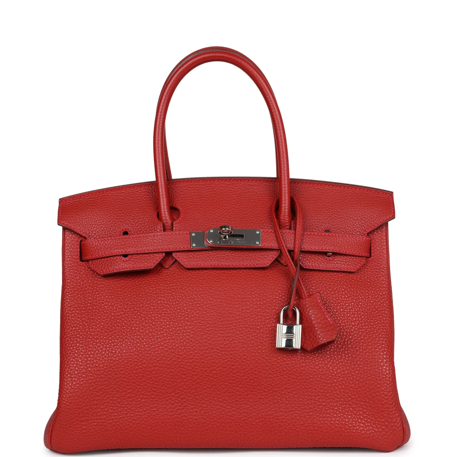 Replicate Hermes Birkin 30 Vermillon Togo Palladium Hardware(1:1 replica)