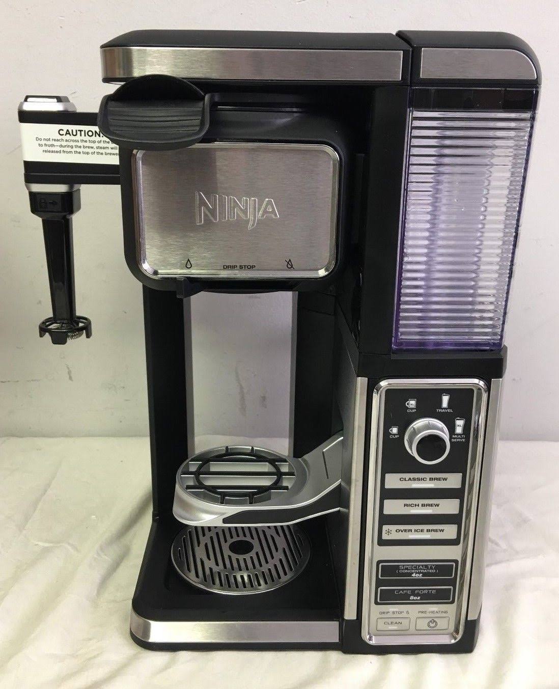 Ninja CF111 Coffee Bar Brewer with Frother - Black Stainless