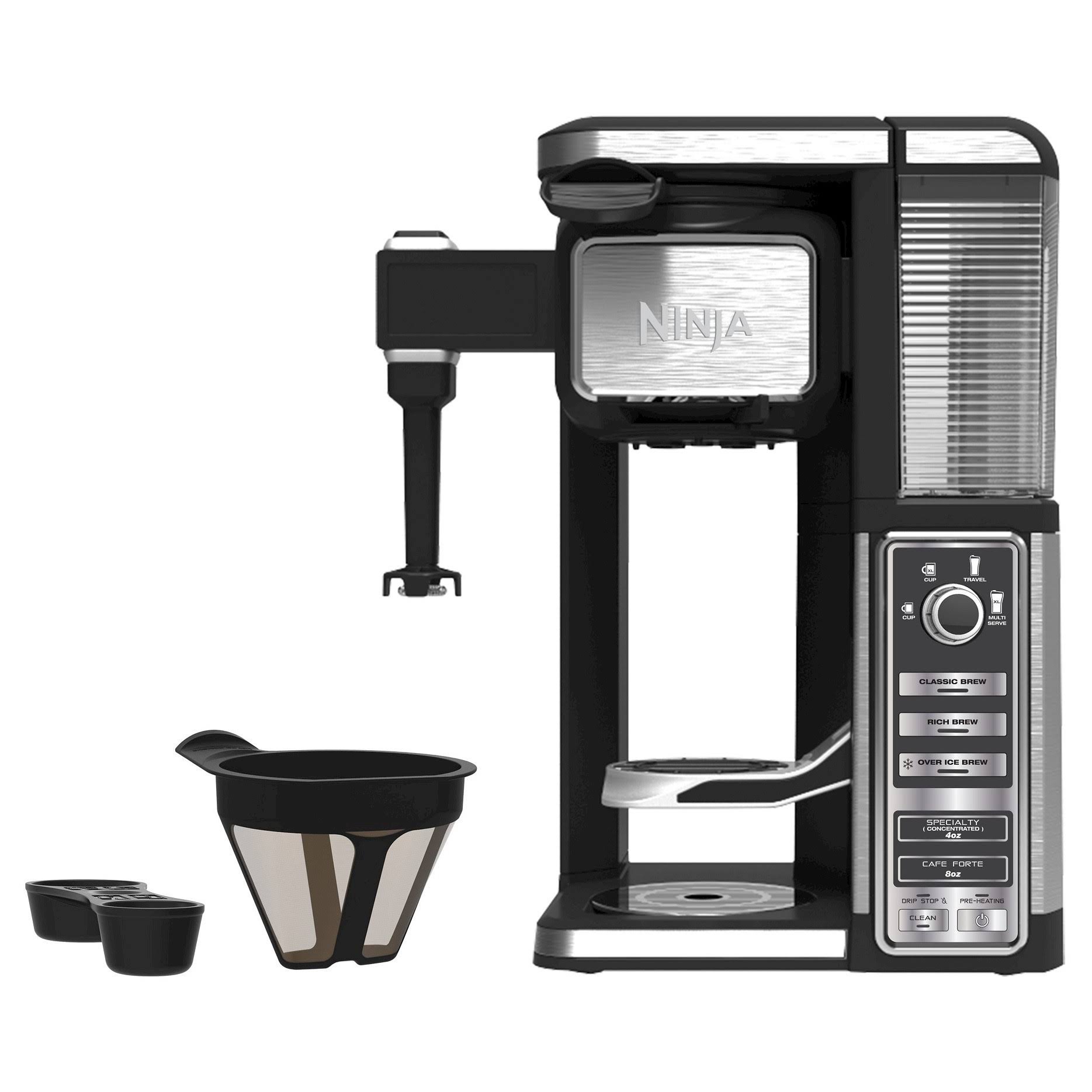 Ninja CF111 Coffee Bar Brewer with Frother - Black Stainless