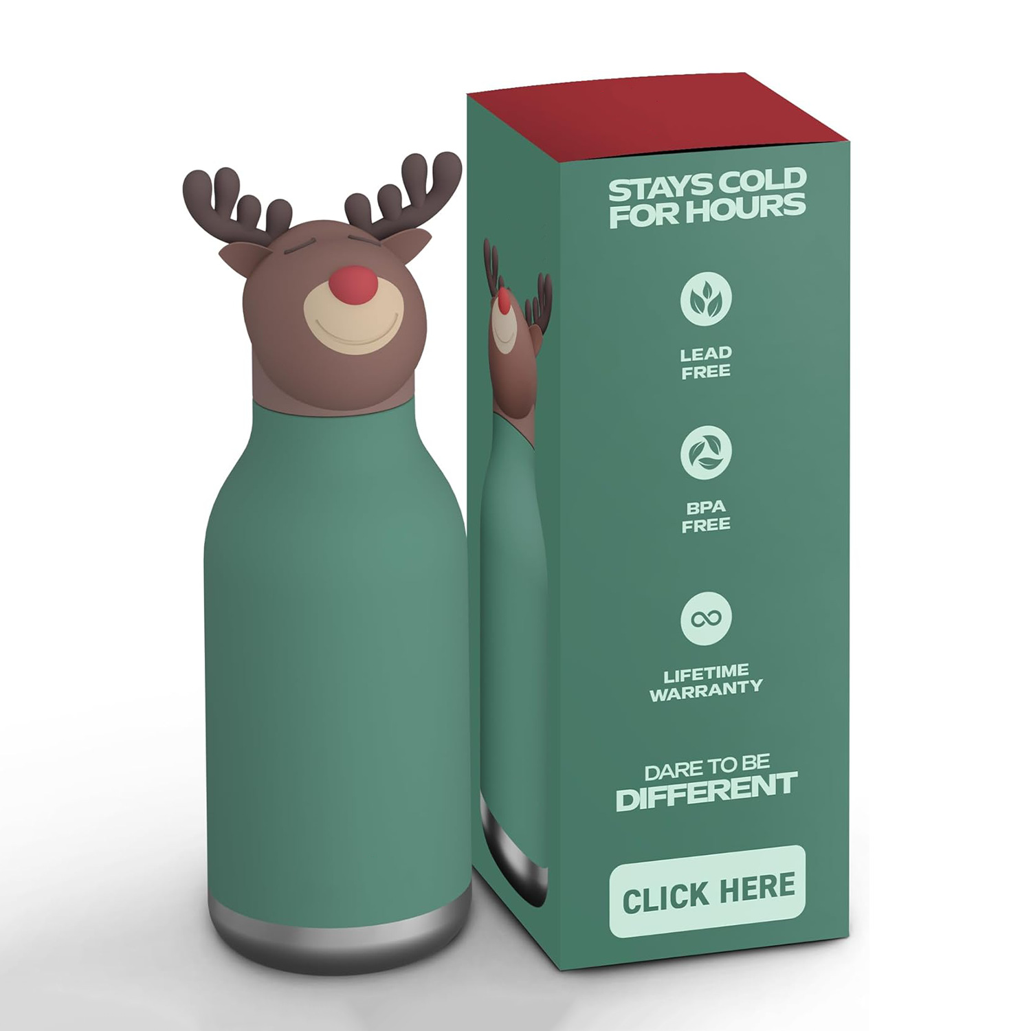 Snowman-Shaped Insulated Bottle