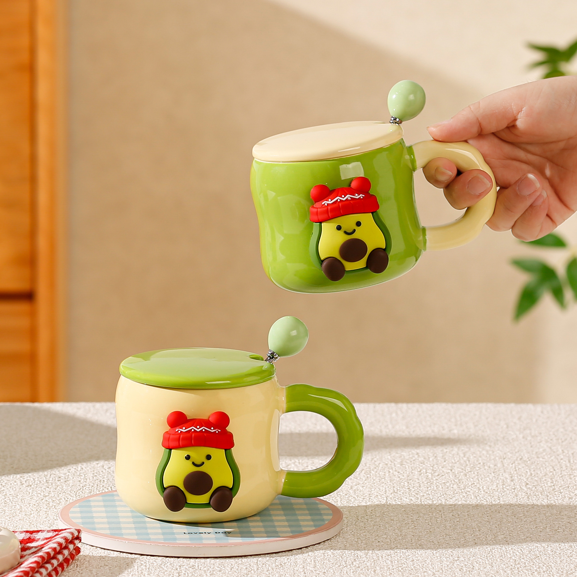 Avocado-Themed Ceramic Mug