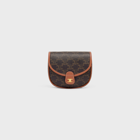 Replicate MINI BESACE IN TRIOMPHE CANVAS AND CALFSKIN TAN(1:1 replica)