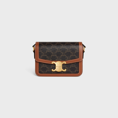 Replicate TEEN TRIOMPHE BAG IN TRIOMPHE CANVAS AND CALFSKIN TAN(1:1 replica)