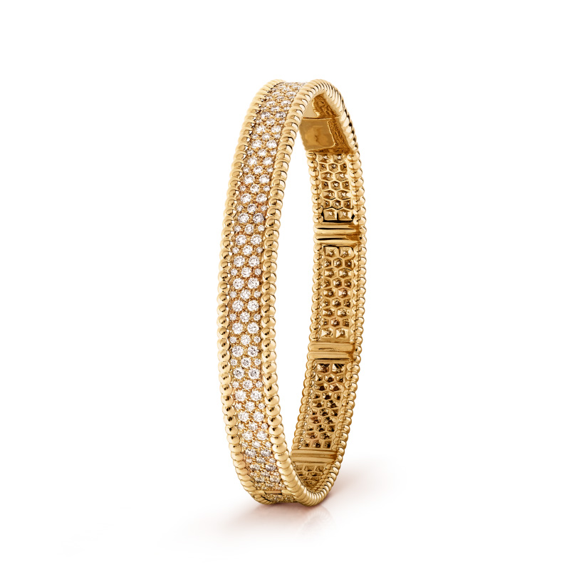 Replicate Perlée diamonds bracelet, 3 rows, medium model(1:1 replica)