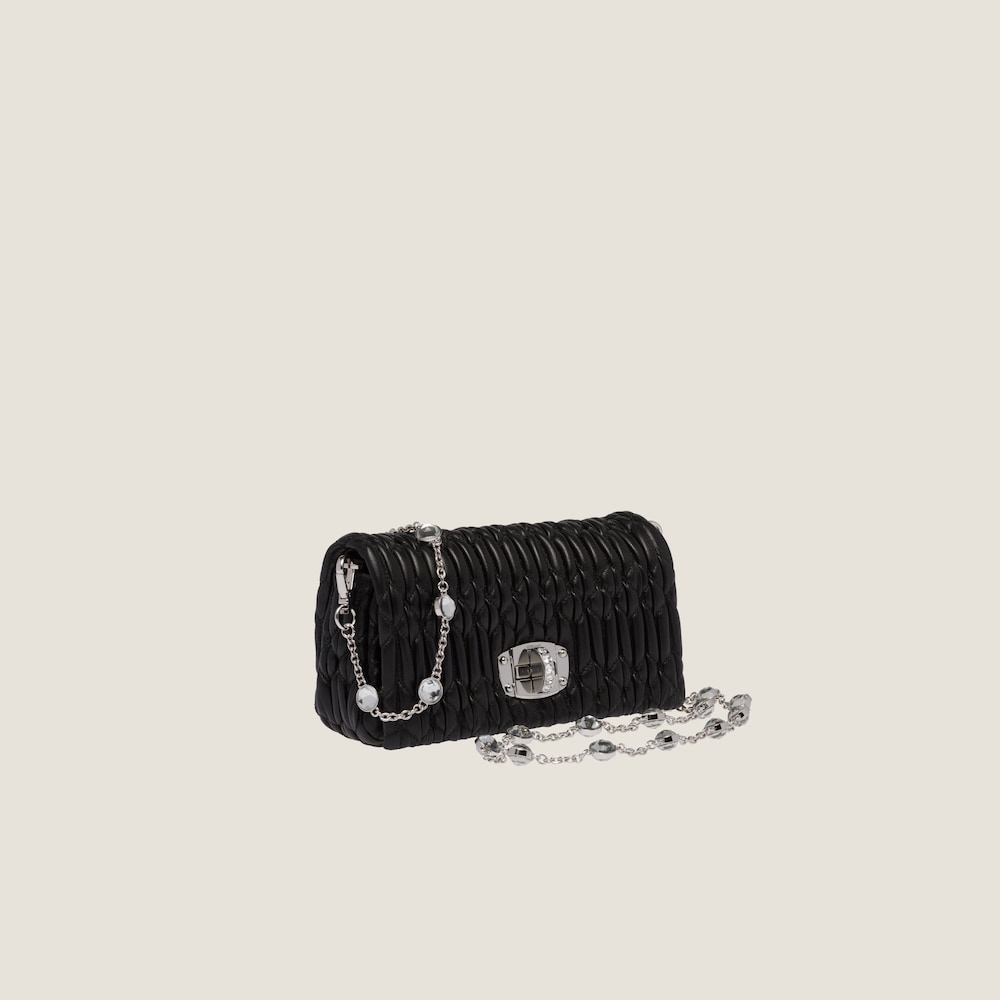 Replicate Miu Crystal nappa leather and crystal mini-bag(1:1 replica)
