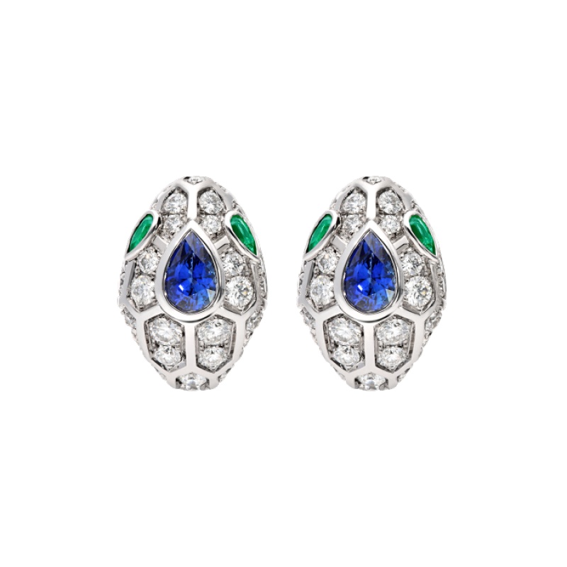 Replicate Serpenti Seduttori gilded snake earrings(1:1 replica)