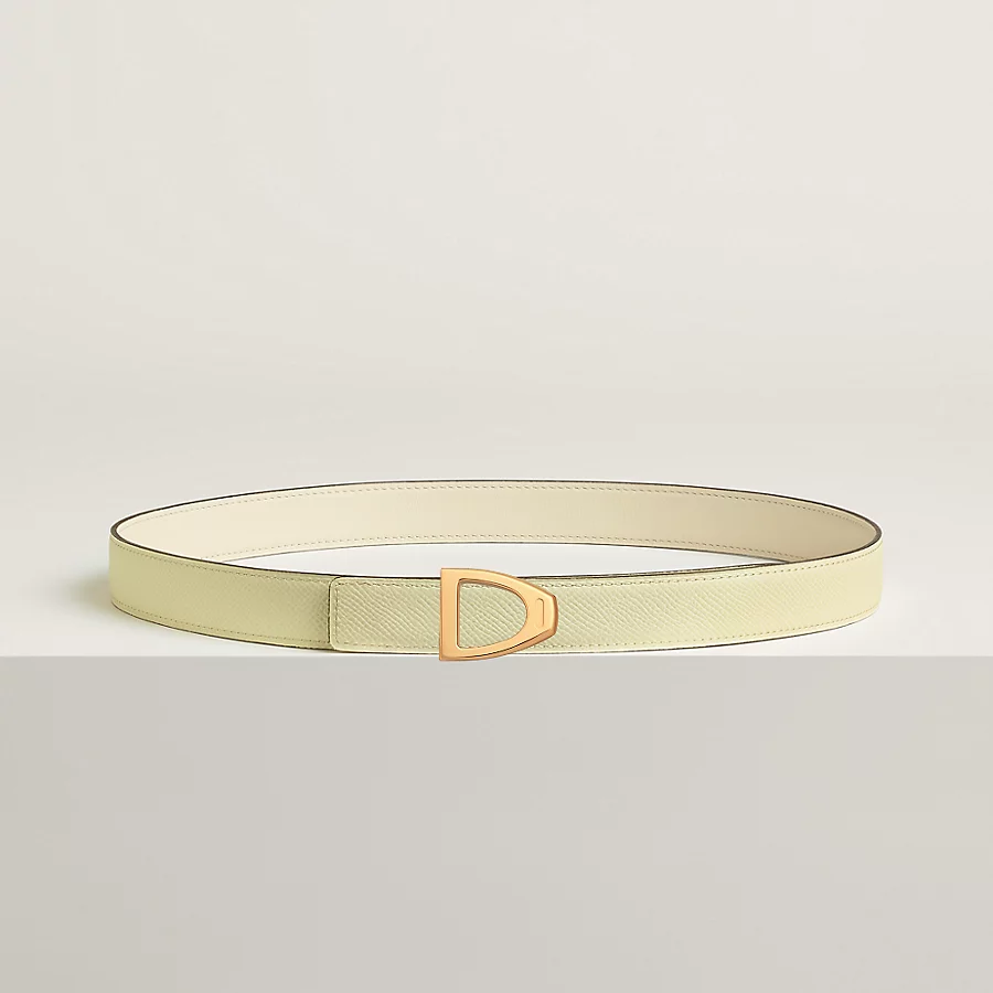 Replicate Cavaliere belt buckle   Reversible leather strap 24 mm(1:1 replica)