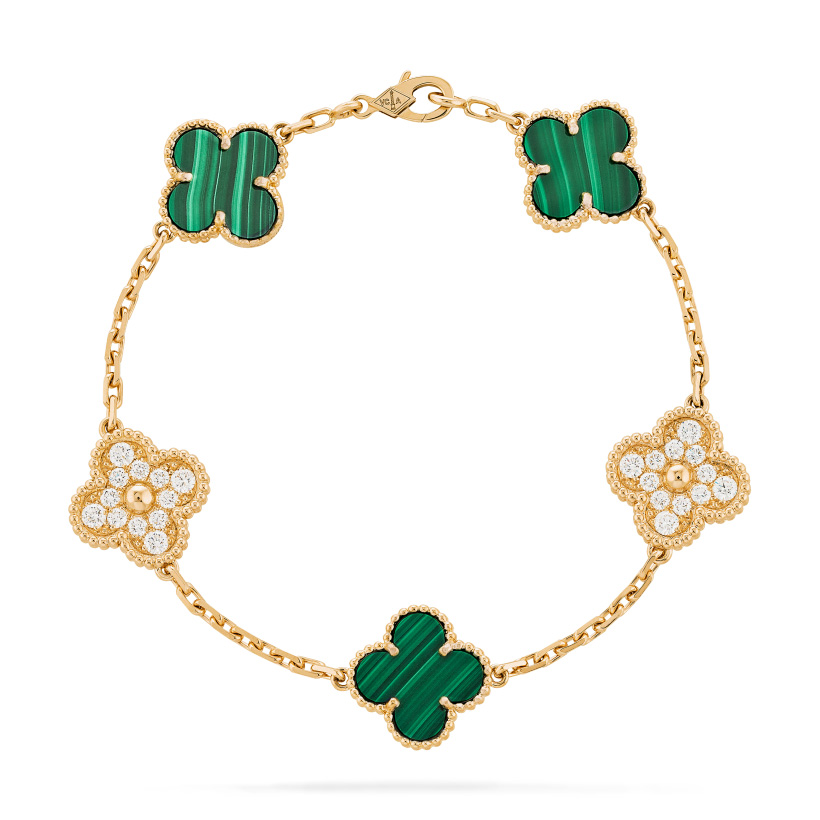 Replicate Vintage Alhambra bracelet, 5 motifs(1:1 replica)