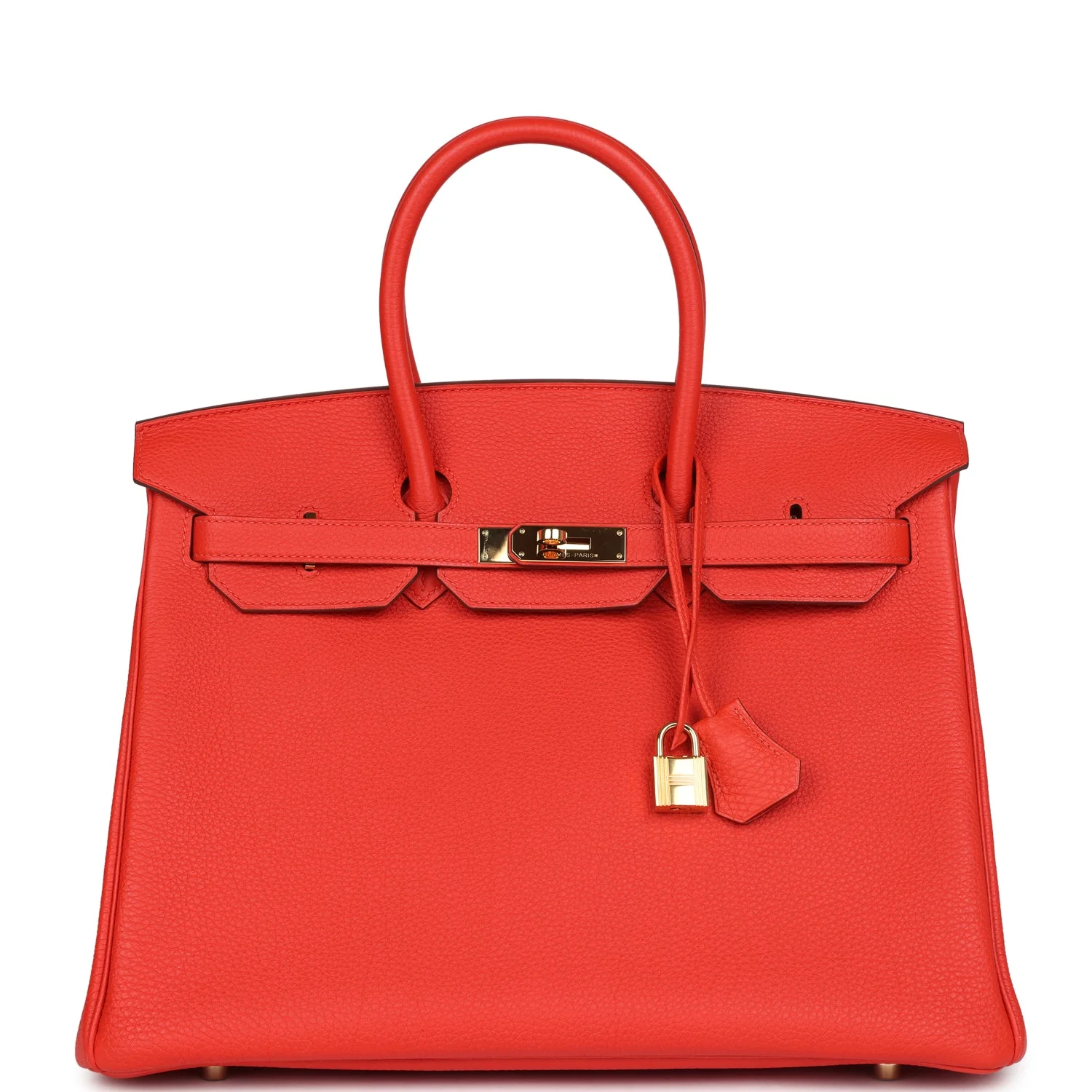 Replicate Hermes Birkin 35 Capucine Togo Gold Hardware(1:1 replica)