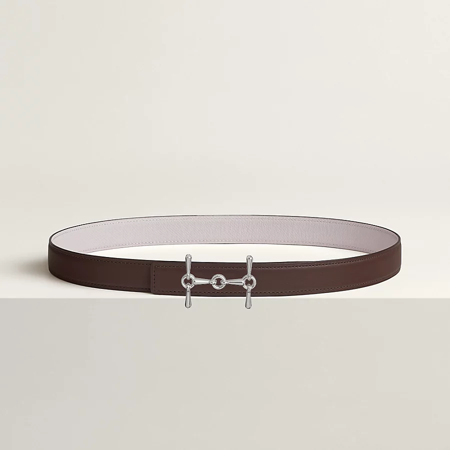 Replicate H Equestre belt buckle   Reversible leather strap 24 mm(1:1 replica)