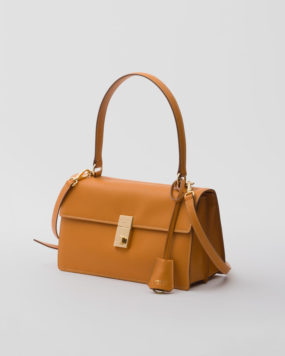 Replicate Prada Soft Sound Medium Leather Shoulder Bag(1:1 replica)
